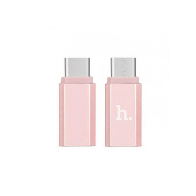 Переходник Hoco Micro and Type-С Rose gold