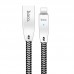 Кабель Hoco U11 REFLECTIVE KNITTED Lightning-USB Black