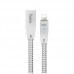 Кабель Hoco U11 REFLECTIVE KNITTED Lightning-USB Silver