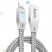 Кабель Hoco U11 REFLECTIVE KNITTED Lightning-USB Silver