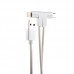 Кабель 2in1 Hoco X12 One Pull Two L Shape Magnetic Absorption  Lightning+Micro White