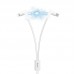 Кабель 2in1 Hoco X12 One Pull Two L Shape Magnetic Absorption  Lightning+Micro White