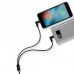 Кабель 2in1 Hoco X12 One Pull Two L Shape Magnetic Absorption  Lightning+Micro Black
