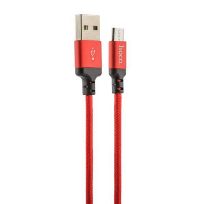 Кабель Hoco X14 TIMES SPEED microUSB-USB 1m Black+Red