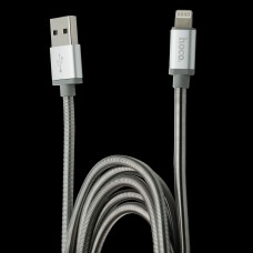Кабель USB Hoco U5 Lightning Full-Metal 1.2m Silver