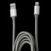 Кабель USB Hoco U5 Lightning Full-Metal 1.2m Silver
