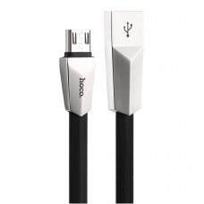 Кабель Hoco X4 Zing Alloy microUSB-USB Black