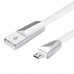 Кабель Hoco X4 Zing Alloy microUSB-USB White