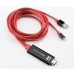 Кабель Hoco UA4 Apple HDMI cable adapter Black+Red