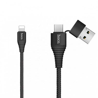 Кабель Hoco U26 USB Lightning Multi-Functional 1m Black