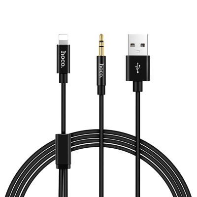 Кабель Hoco UPA09 Tuneful Series Lightning Digital Audio Charging Black