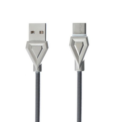 Кабель Hoco U25 Golden Armor Type-C-USB 1m Metal Gray