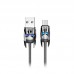 Кабель Hoco U30 USB LIGHTNING Shadow Knight 1.2m Metal Gray