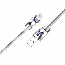 Кабель USB Micro Hoco U30 Shadow Knight 1.2m Metal Gray