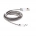 Кабель Hoco U27 Golden Sheild Type-C-USB SteelGray