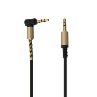 Кабель Hoco UPA02 Spring Audio With Mic 2m AUX-AUX 1m Black