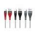Кабель USB Hoco U32 Lightning Unswerving Steel Braided Gray