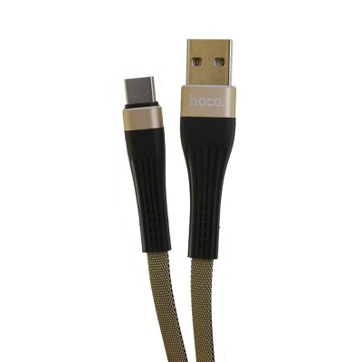Кабель Hoco U39 Slender microUSB 1.2м Gold+Black