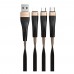 Кабель Hoco U39 Slender microUSB 1.2м Gold+Black