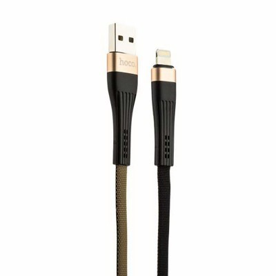 Кабель USB Hoco U39 Lightning Slender Charging Gold+Black