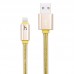 Кабель Hoco UPL12 Metal Jelly Knitted Lightning Gold (0.3m)