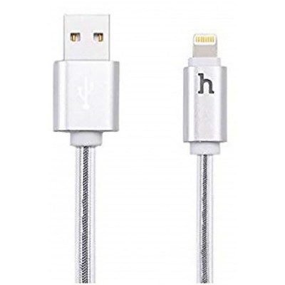Кабель Hoco UPL12 Metal Jelly Knitted Lightning Silver (0.3m)