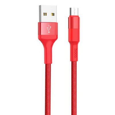 Кабель Hoco X26 Xpress Charging microUSB-USB 1m Red 