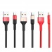 Кабель Hoco X26 Xpress Charging USB Type-C-USB 1m Red-Black