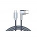 Кабель Hoco U40C Angled Magnetic Charged Type-C 87W 4A, 1.8m Metal Gray