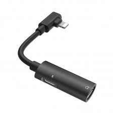 Переходник Hoco LS18 Dual Lightning audio converter Lightning-Lightning Black