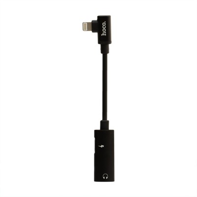 Переходник Hoco LS17 Lightning to 3.5 Jack Black