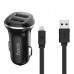 Автомобильное зарядное устройство Hoco Z1 c Lightning USB 2USB 2.1А Black