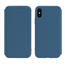 Чехол-книжка Hoco Colorful series liquid silicone для Apple iPhone X/XS Blue