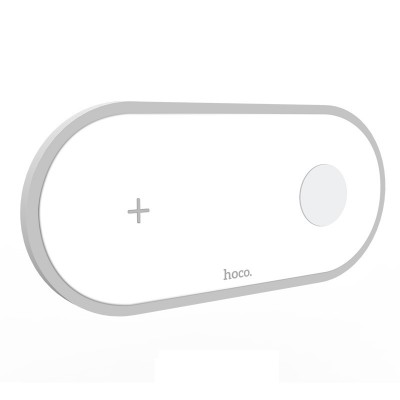 Беспроводное зарядное устройство 2в1 Hoco CW20 (для Apple Watch, iPhone) White