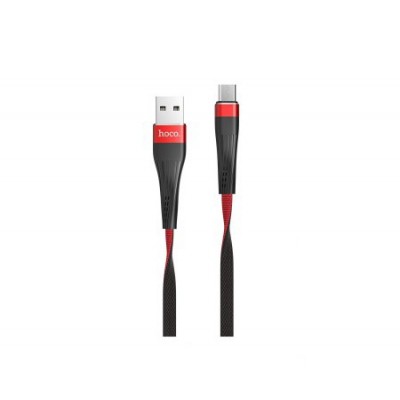 Кабель Hoco U39 Slender microUSB 1.2м Red+Black