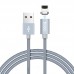 Магнитный кабель Hoco U40A magnetic adsorption charged Lightning 1m Metal Gray
