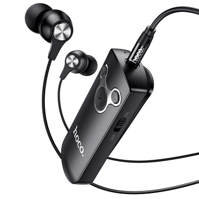 Bluetooth аудио ресивер (адаптер) с наушниками Hoco E52 Black
