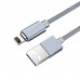 Магнитный кабель Hoco U40A magnetic adsorption charged Lightning 1m Metal Gray