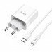 Сетевое зарядное устройство Hoco C80A Rapido PD+QC3.0 charger (с кабелем Type-C to Lightning) White