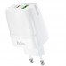 Сетевое зарядное устройство Hoco CA85A Bright (2ports USB, Type-C) PD20W+QC3.0 White