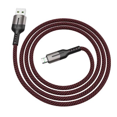 Кабель Hoco U68 Gusto MicroUSB (4A) 1.2m Black