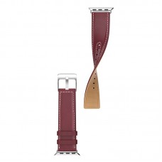 Kожаный ремешок Hoco WB04 Duke series для Apple Watch Series 1/2/3/4 (38/40mm) Wine Red