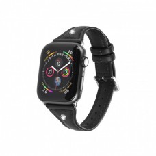 Kожаный ремешок Hoco WB05 Ocean wave для Apple Watch Series 1/2/3/4 (42/44mm) Black