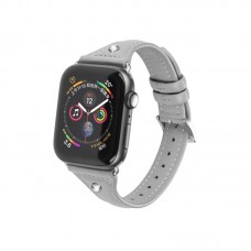 Kожаный ремешок Hoco WB05 Ocean wave для Apple Watch Series 1/2/3/4 (38/40mm) Gray