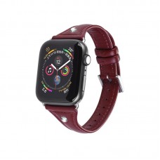 Kожаный ремешок Hoco WB05 Ocean wave для Apple Watch Series 1/2/3/4 (42/44mm) Red