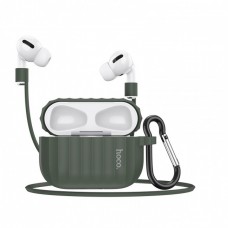 Комплект для Apple Airpods Pro (чехол, карабин, шнур) Hoco WB20 Fenix protective cover Green