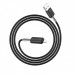 Мягкий силиконовый кабель для iPhone Hoco X48 Soft silicone charging for Lightning 2.4A 1m Black