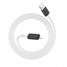 Мягкий силиконовый кабель для iPhone Hoco X48 Soft silicone charging for Lightning 2.4A 1m White