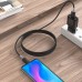 Мягкий силиконовый кабель MicroUSB Hoco X48 Soft silicone charging 2.4A 1m Black