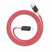 Мягкий силиконовый кабель MicroUSB Hoco X48 Soft silicone charging 2.4A 1m Red